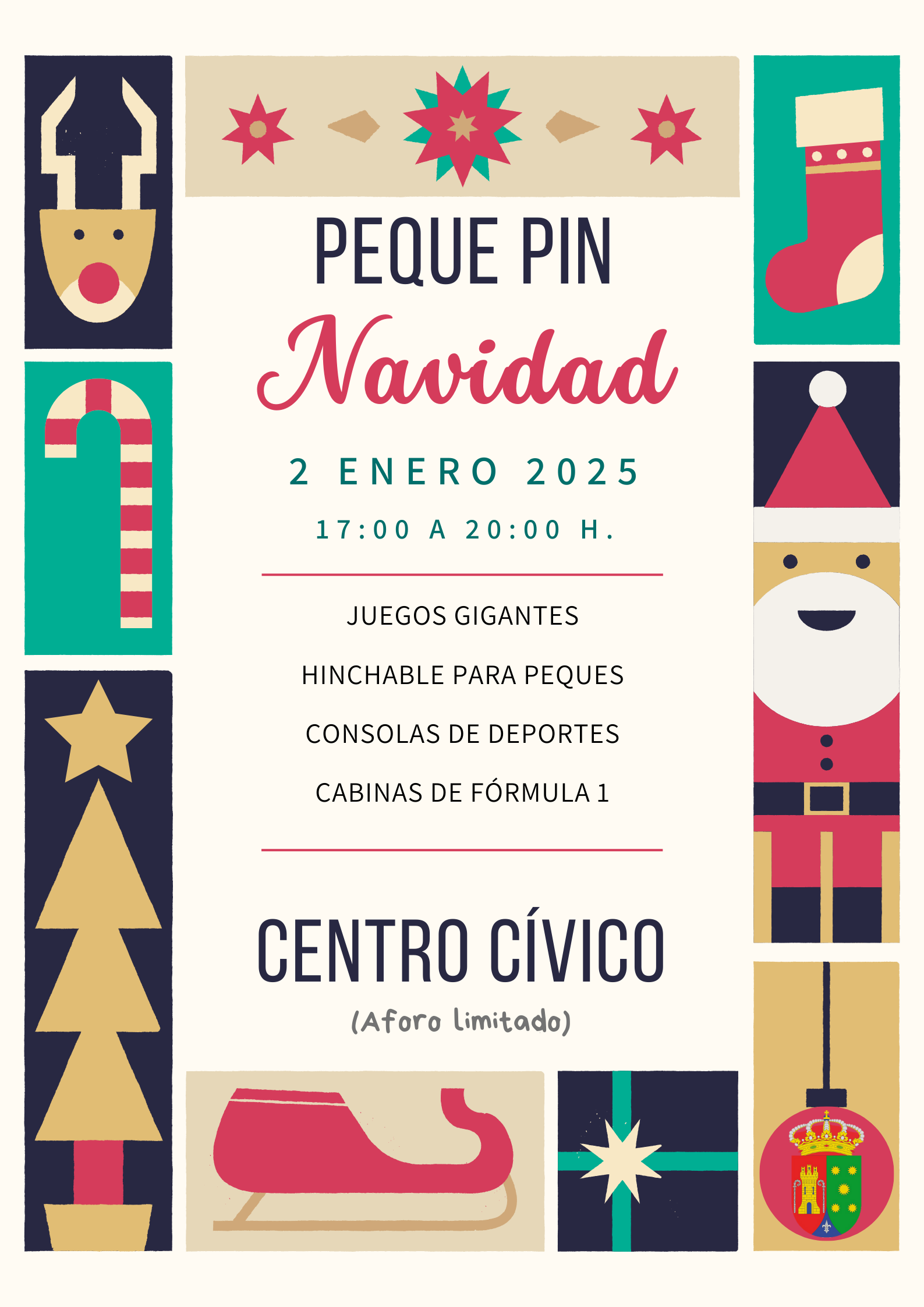 Cartel Pin de Navidad