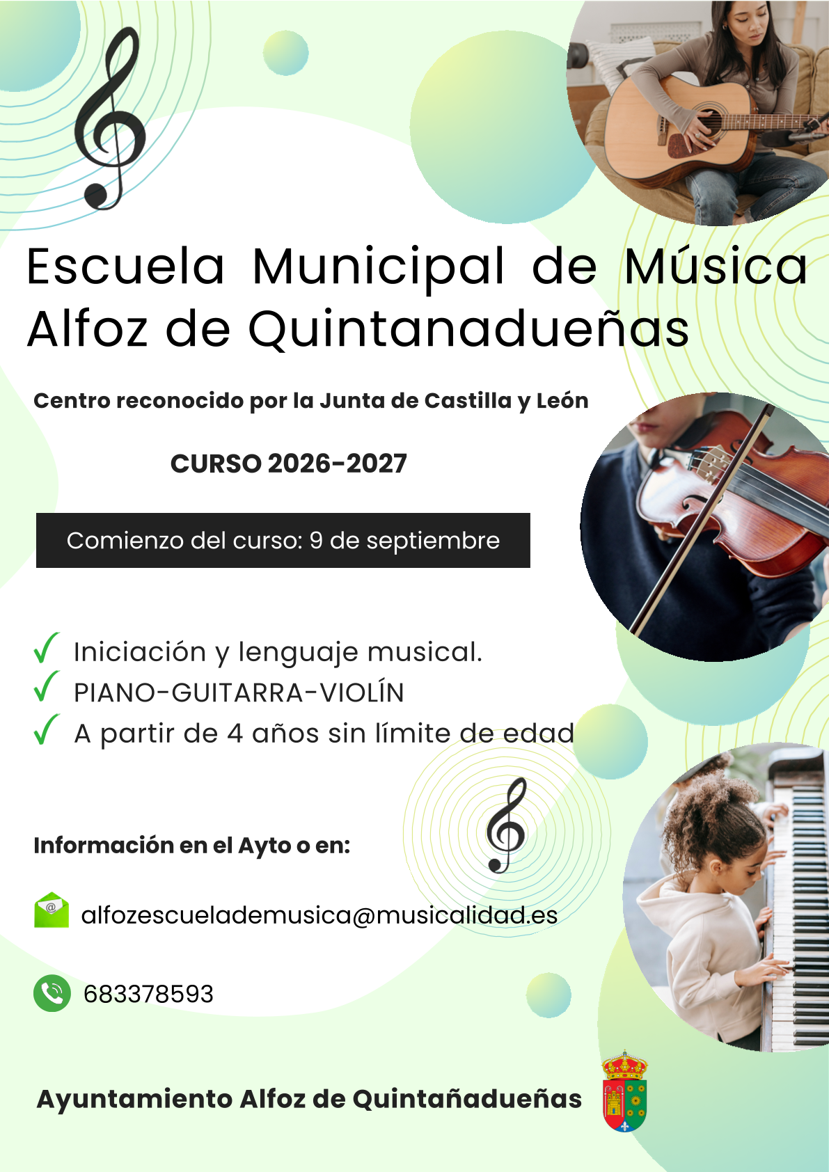 Inicio curso Escuela Municipal de Música Alfoz de Quintanadueñas